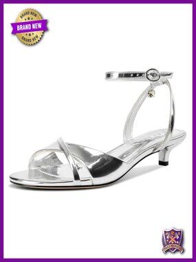 Kitten Heel Sandals Open Toe Ankle Strap Slingback Dress Shoes 1.4 Inch Heels